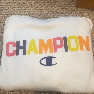 White champion hooded sweatshirt